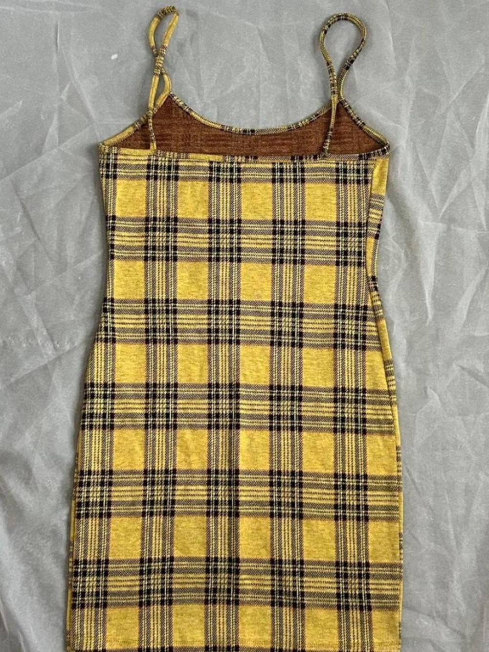 Yellow Plaid mini dress!!! - Picture 2 of 3